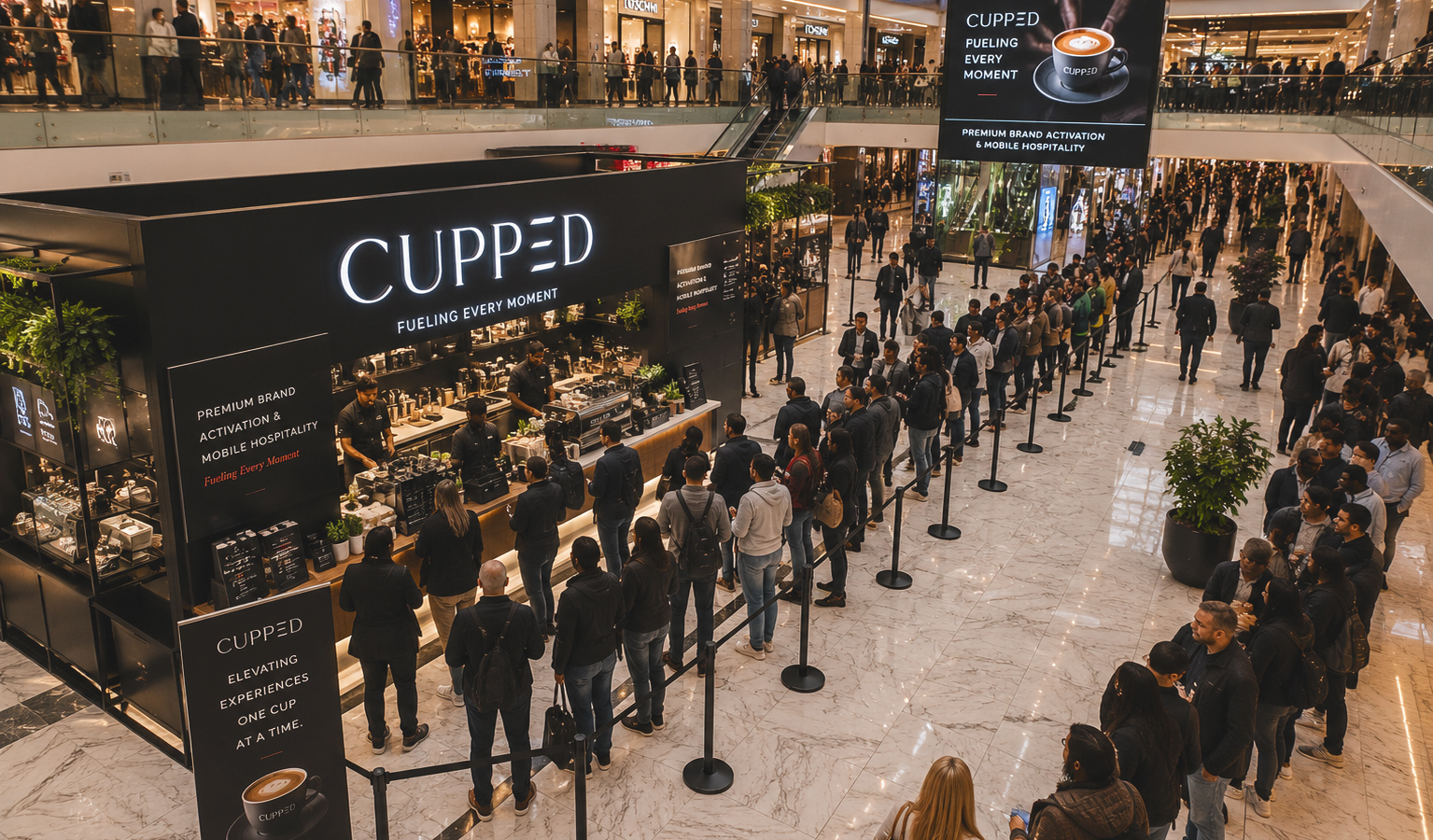 CUPPED branded hospitality experience